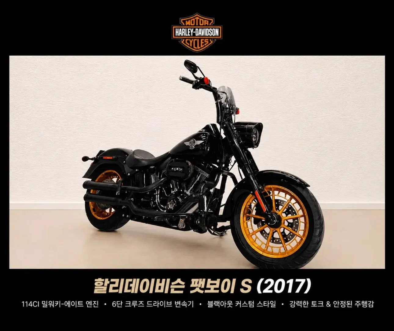 할리데이비슨 팻보이 S 2017 블랙 사진 1