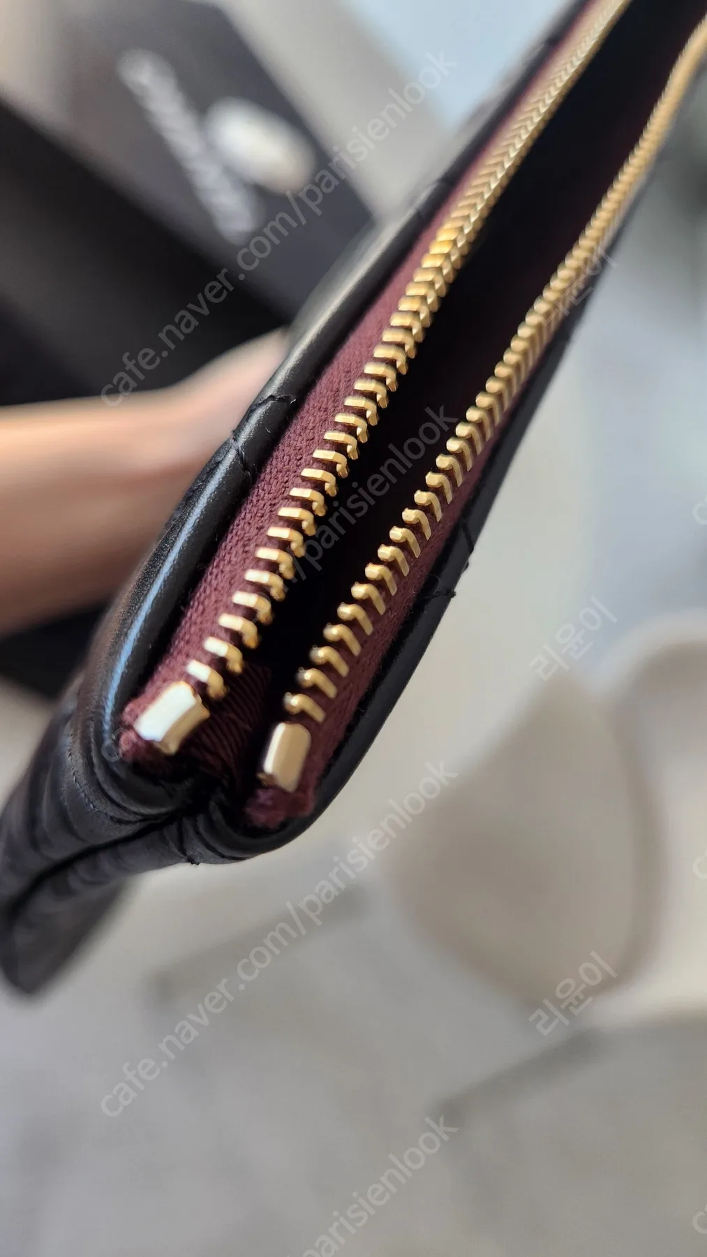 샤넬 빈티지 라지 클러치(새상품, 샴페인 골드) 사진 6