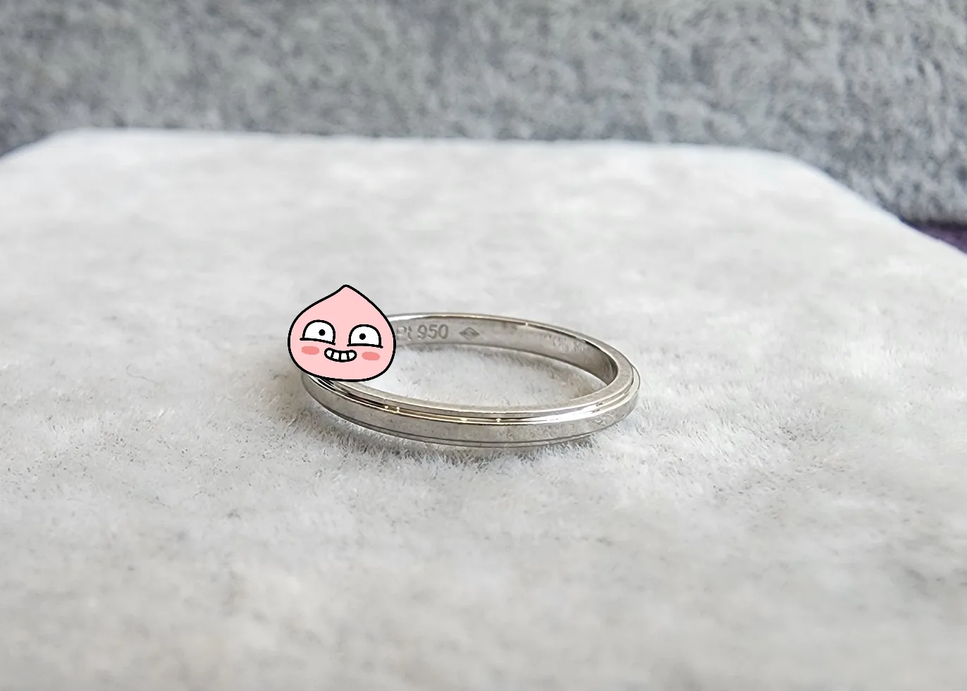 까르띠에 (정품)까르띠에 다무르 웨딩 링, 폭1.8MM. 플래티늄(pt950) 사진 6