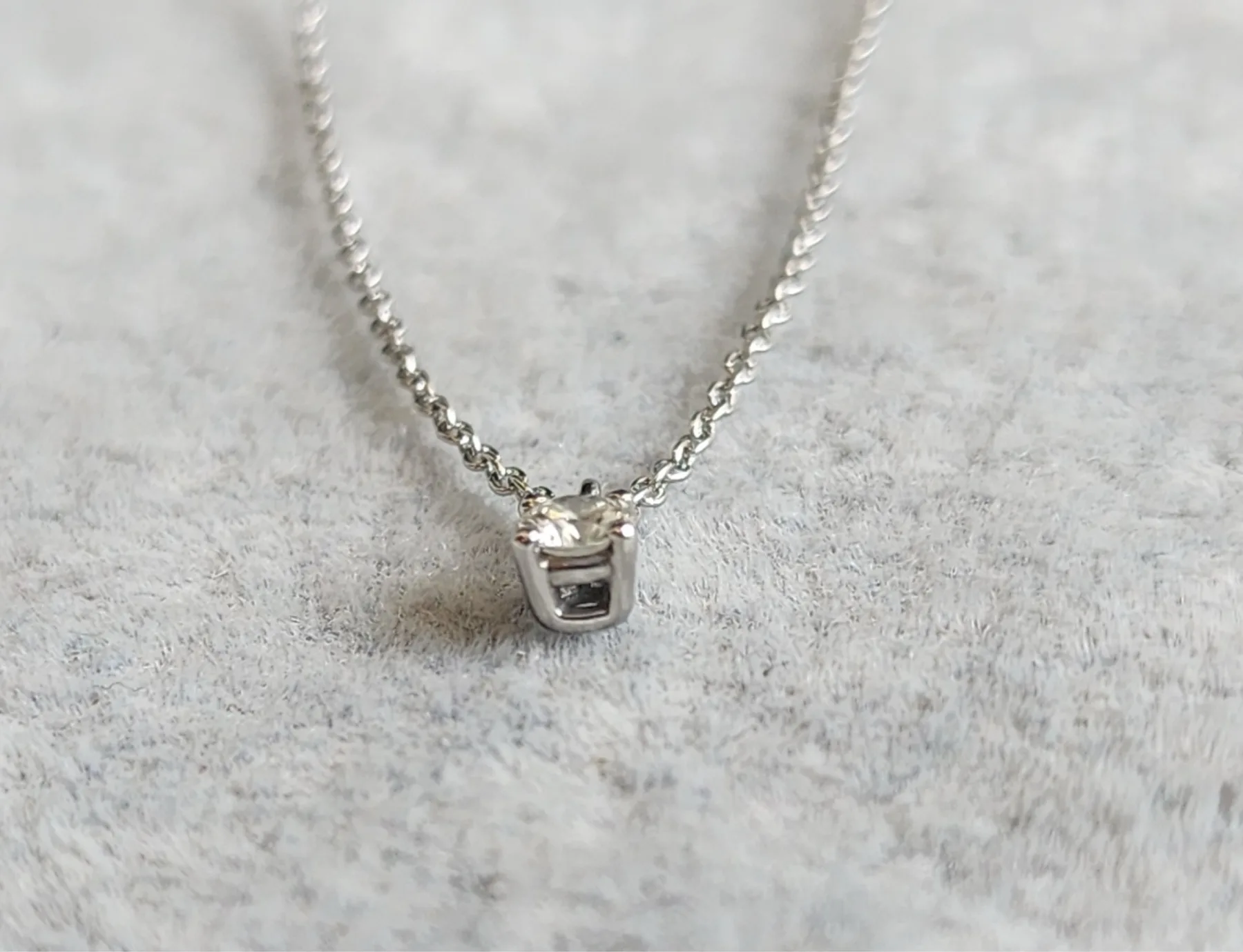 티파니앤코 (정품) 솔리테어 다이아몬드 펜 던트 네크리스 0.12ct 사진 6