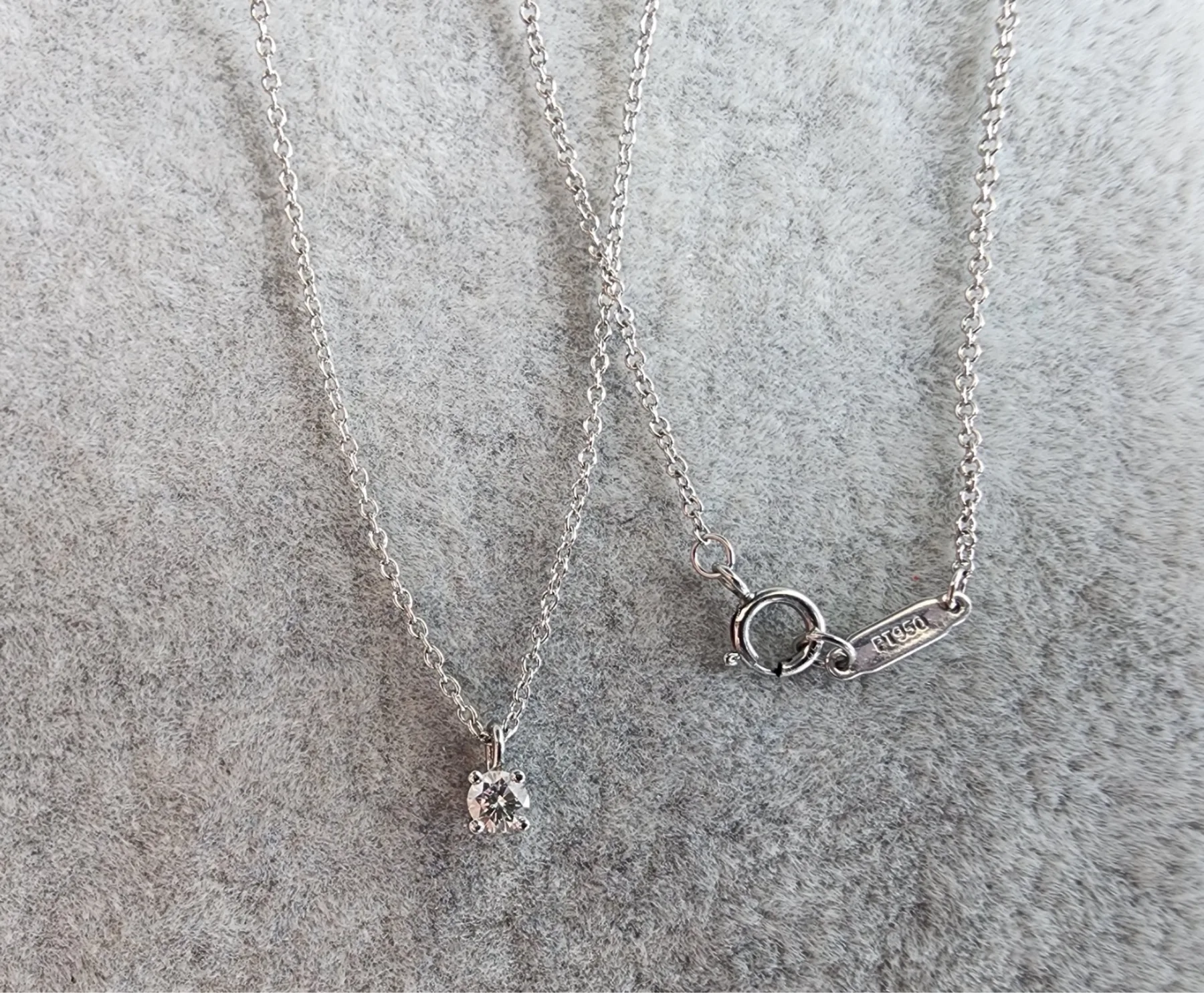 티파니앤코 (정품) 솔리테어 다이아몬드 펜 던트 네크리스 0.12ct 사진 8