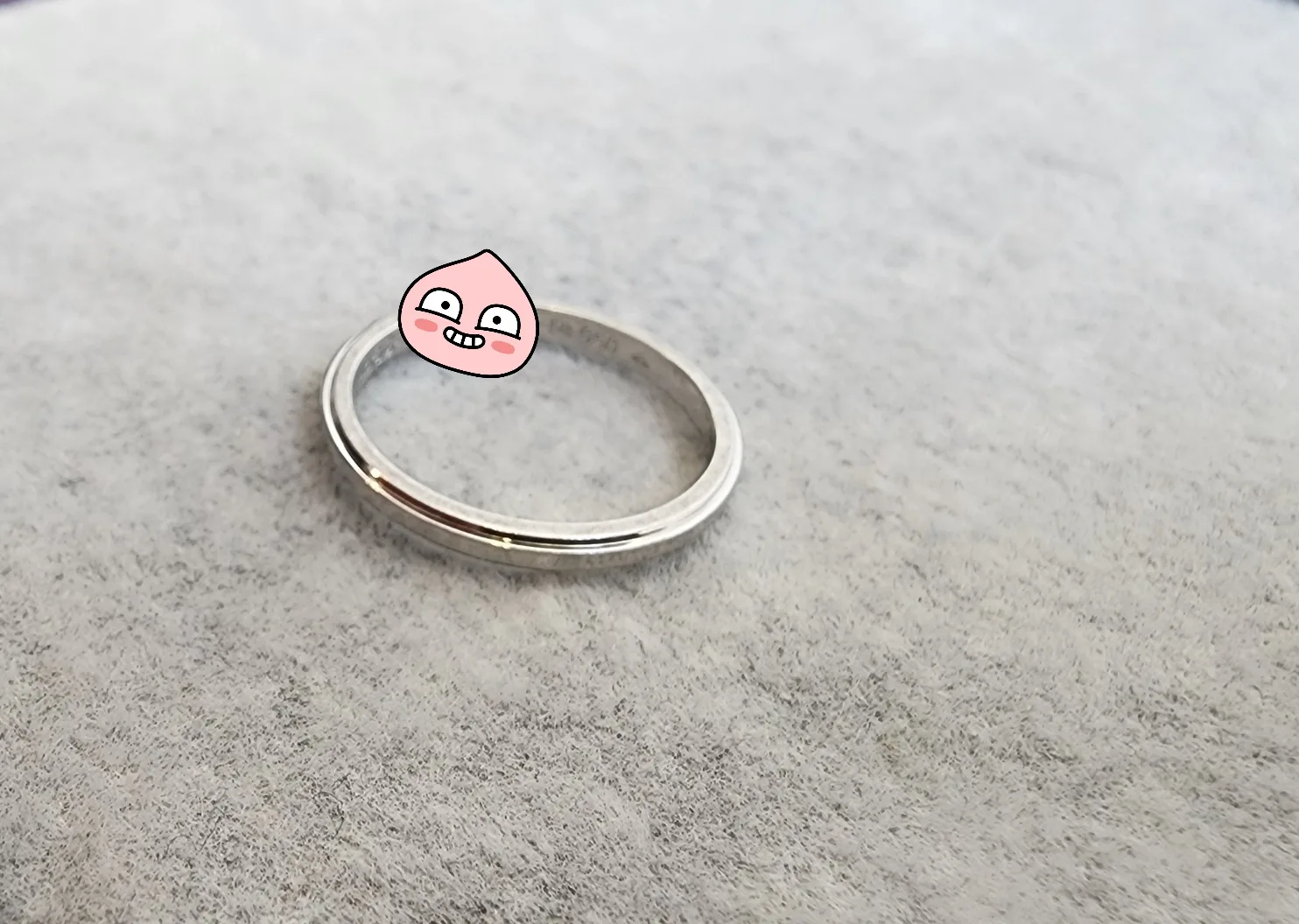 까르띠에 (정품)까르띠에 다무르 웨딩 링, 폭1.8MM. 플래티늄(pt950) 사진 6