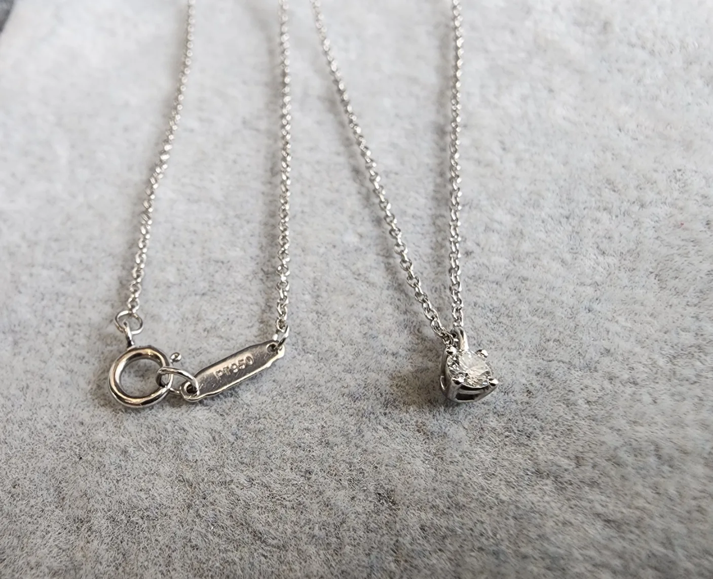 티파니앤코 (정품) 솔리테어 다이아몬드 펜 던트 네크리스 0.12ct 사진 5