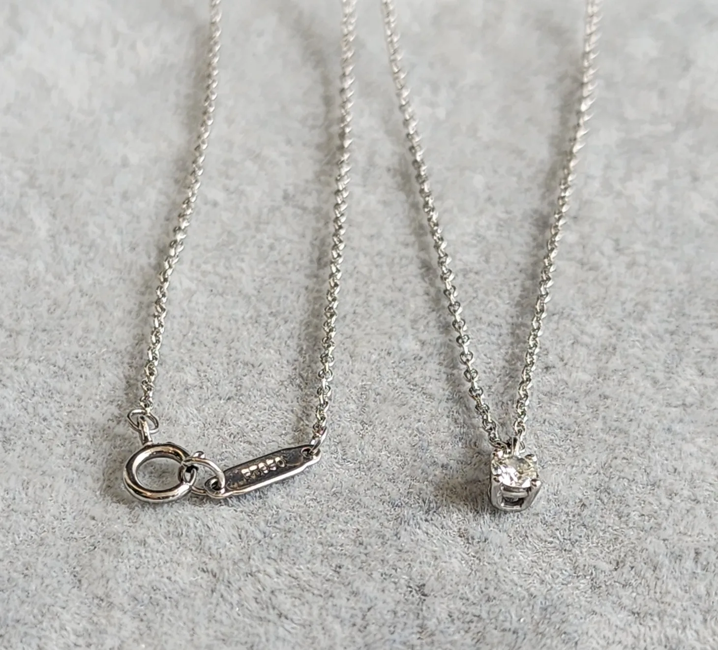 티파니앤코 (정품) 솔리테어 다이아몬드 펜 던트 네크리스 0.12ct 사진 7