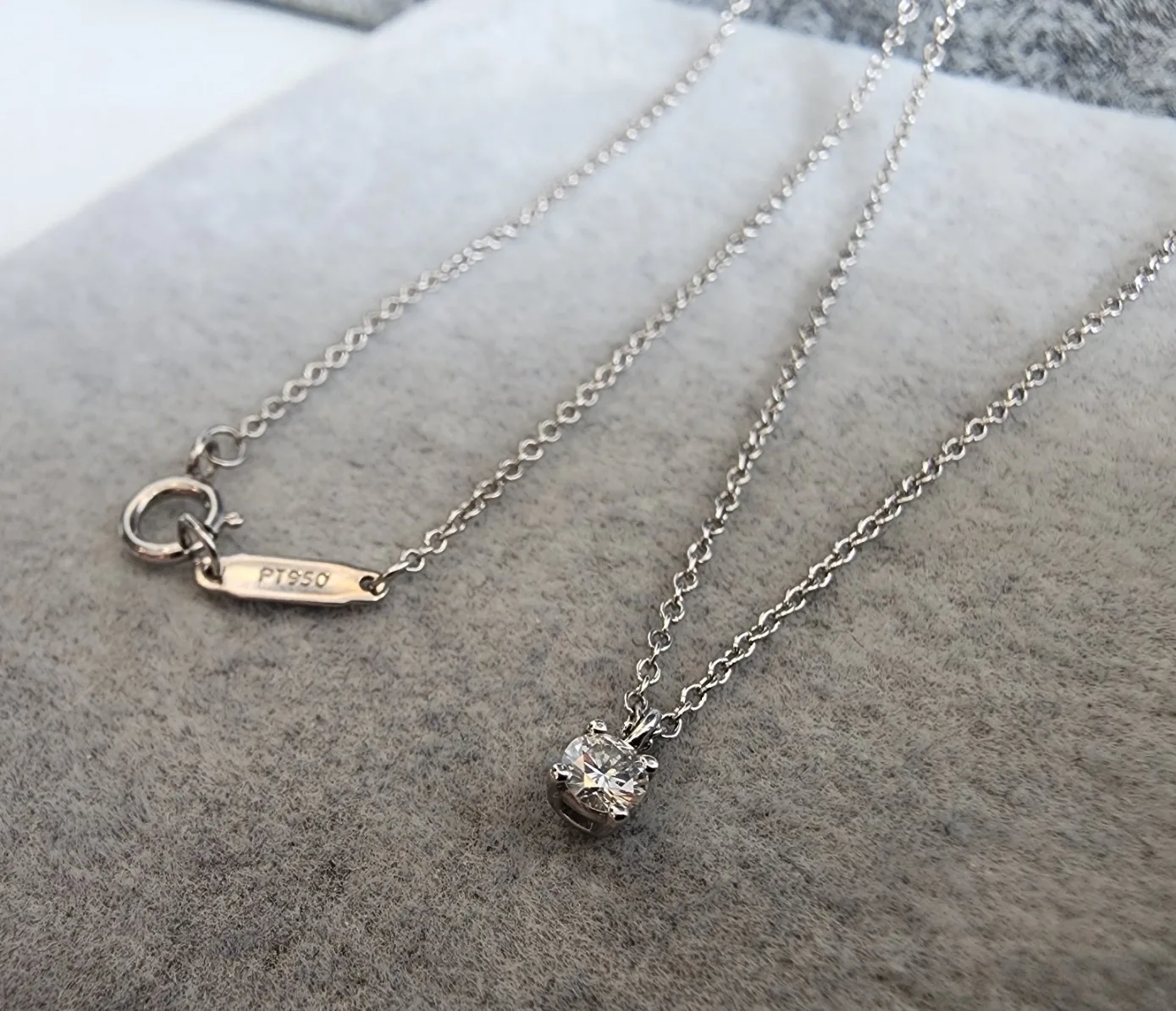 티파니앤코 (정품) 솔리테어 다이아몬드 펜 던트 네크리스 0.12ct 사진 8