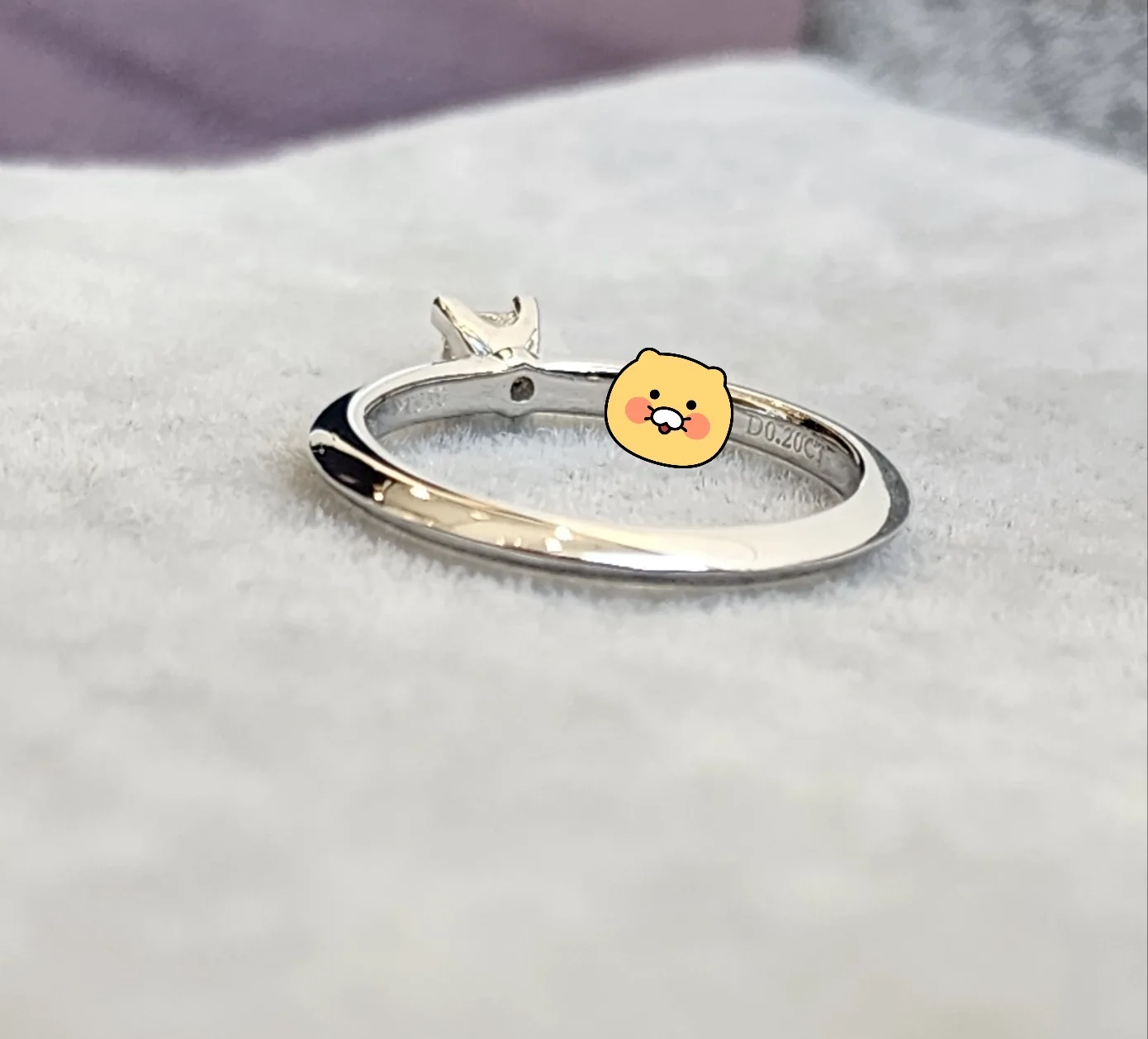 티파니앤코 (정품) 트루 다이아몬드 웨 딩링 0.20ct 사진 8