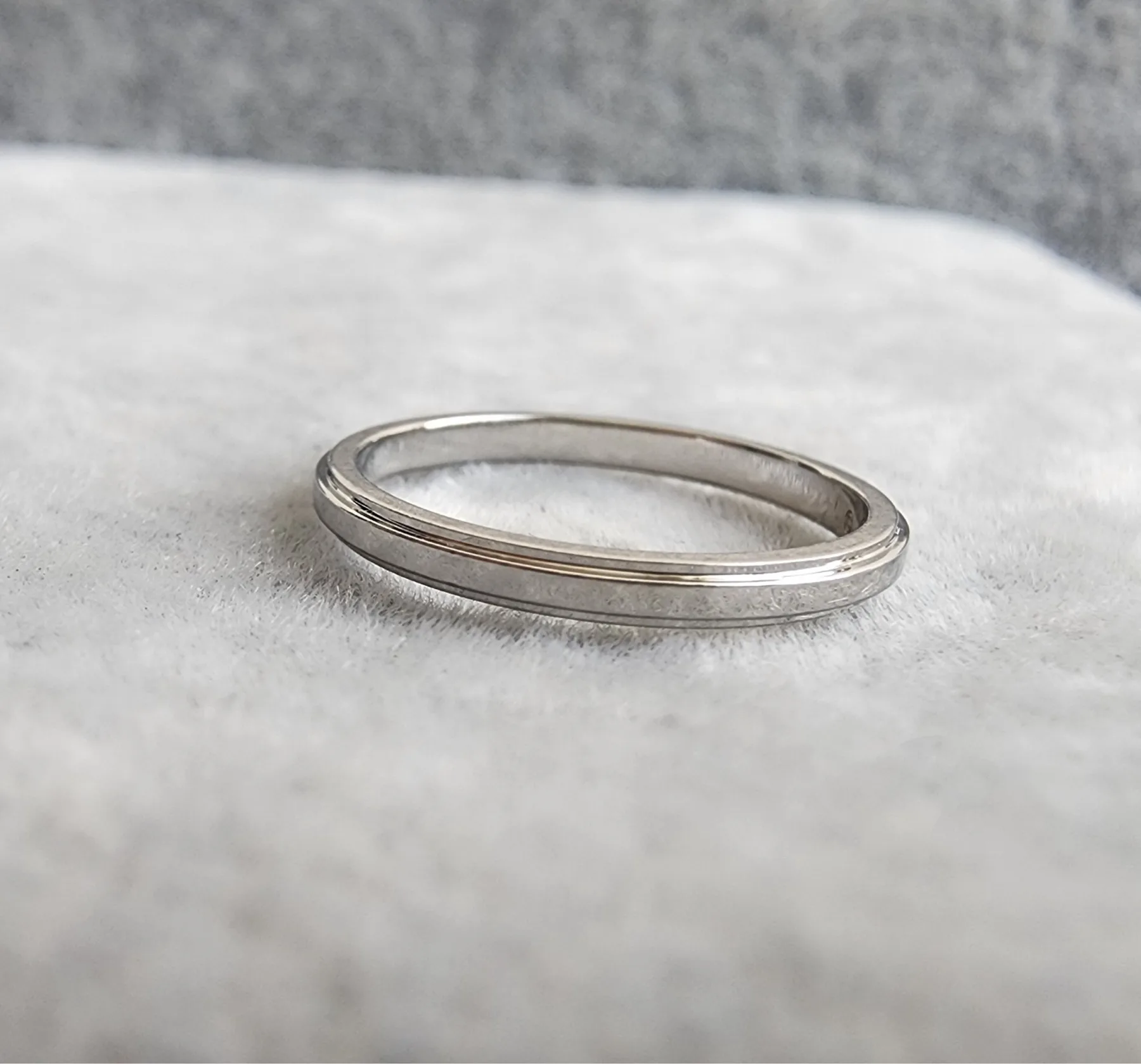 까르띠에 (정품)까르띠에 다무르 웨딩 링, 폭1.8MM. 플래티늄(pt950) 사진 7