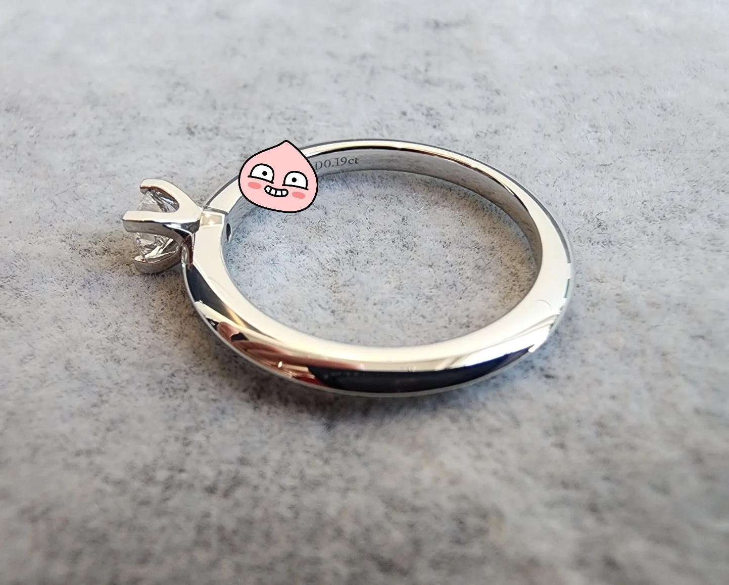 티파니앤코 (정품) 트루 다이아몬드 웨딩 링 0.19ct 사진 8