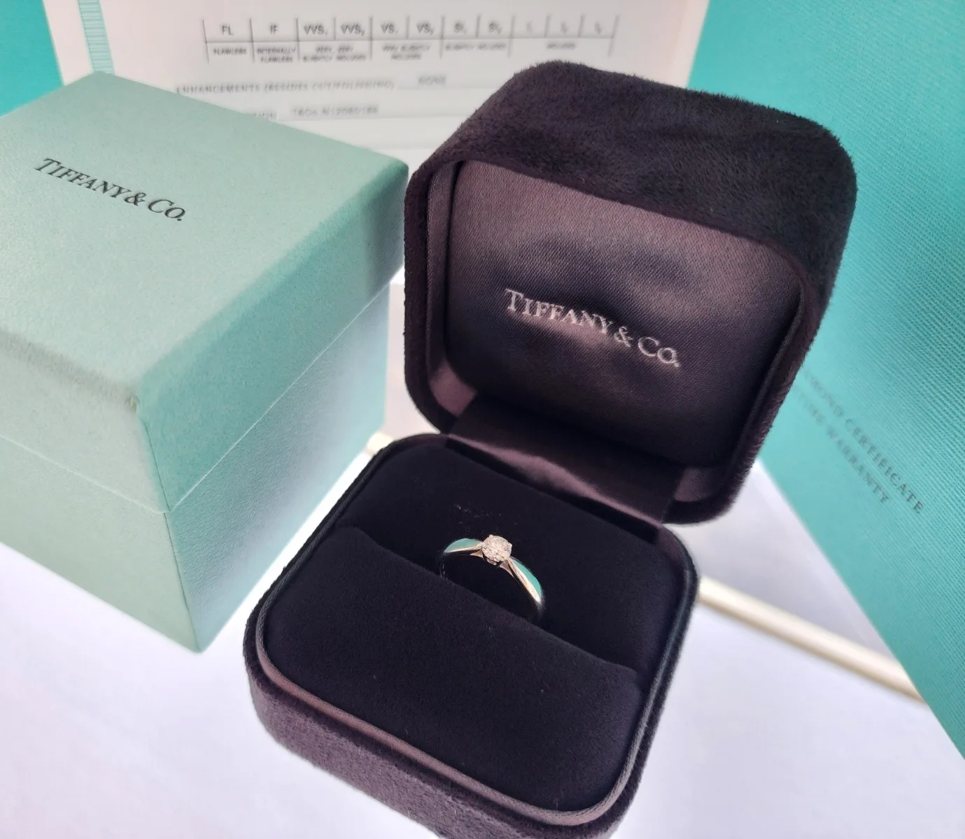 티파니앤코 (정품)티파니앤코 하모니 솔리 테어 웨딩 링 0.25ct 사진 2