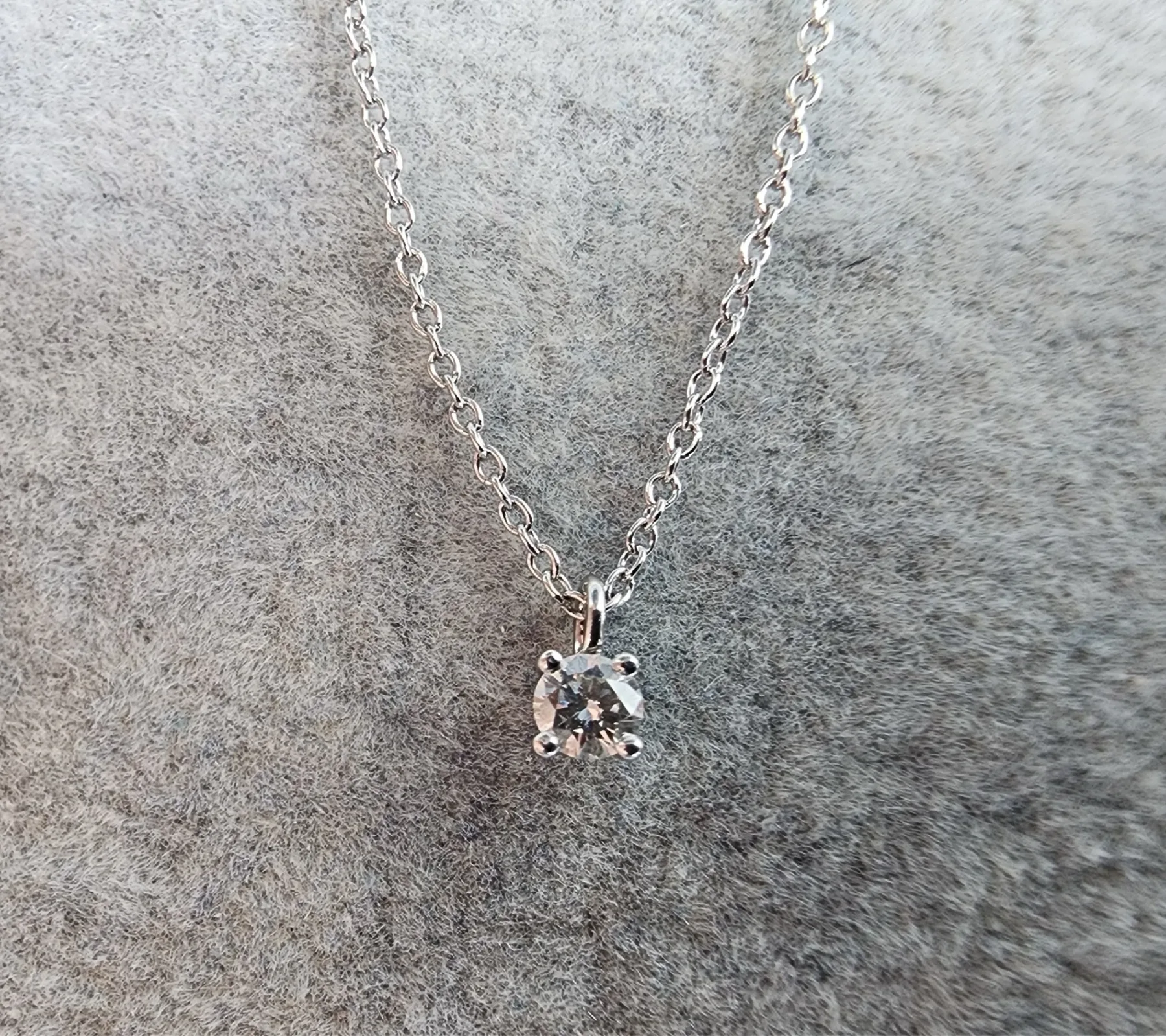 티파니앤코 (정품) 솔리테어 다이아몬드 펜 던트 네크리스 0.12ct 사진 5