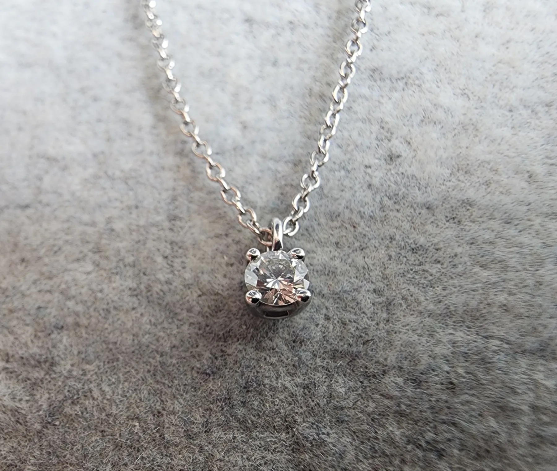 티파니앤코 (정품) 솔리테어 다이아몬드 펜 던트 네크리스 0.12ct 사진 6