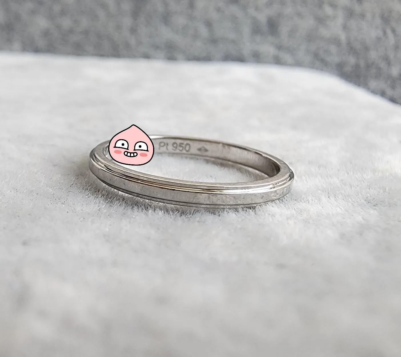 까르띠에 (정품)까르띠에 다무르 웨딩 링, 폭1.8MM. 플래티늄(pt950) 사진 7
