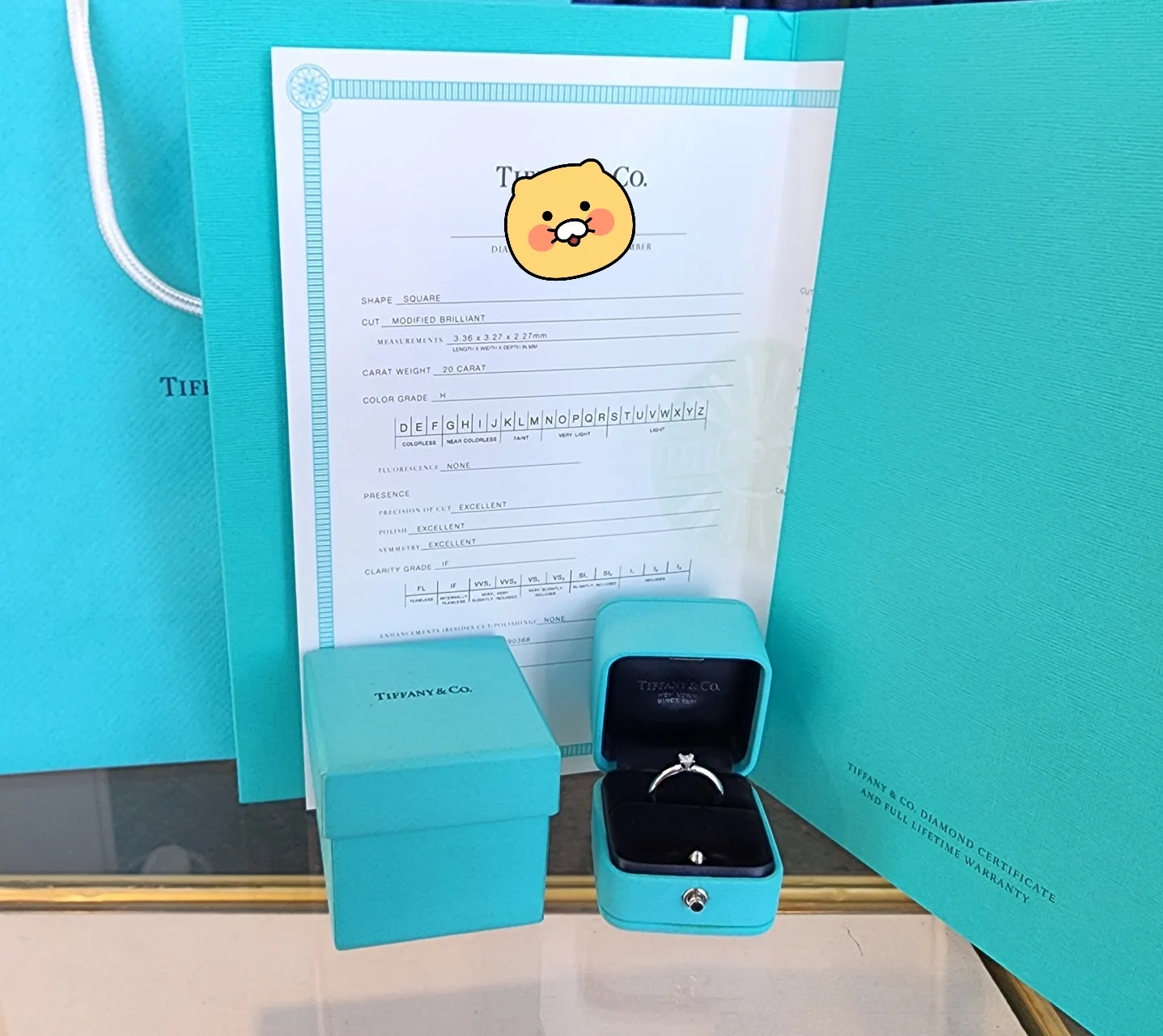 티파니앤코 (정품) 트루 다이아몬드 웨 딩링 0.20ct 사진 1