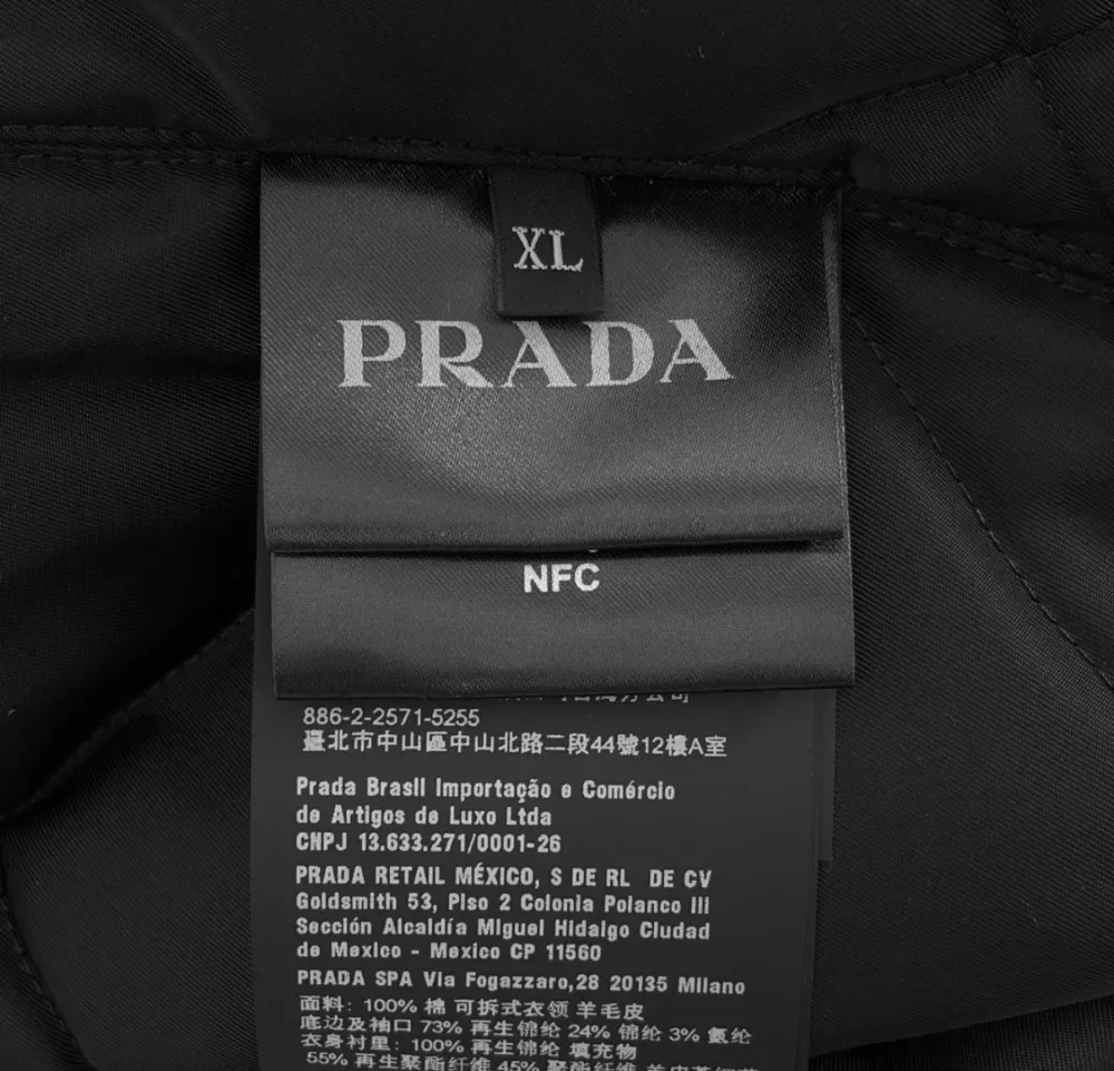 프라다 남성 데님 시어링 봄버 트러커 블루종 자켓 사진 8