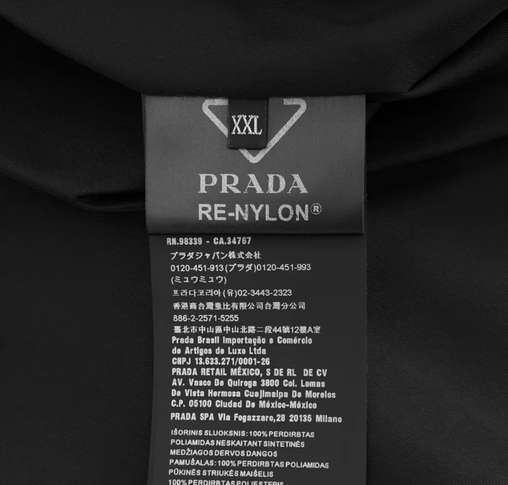프라다 남성 삼각로고 리나일론 다운 코트 롱 패딩 자켓 블랙 사진 8