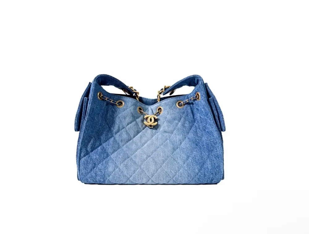 샤넬 26P 25백 워시드데님 골드 체인 호보백 숄더백 스몰 사진 1