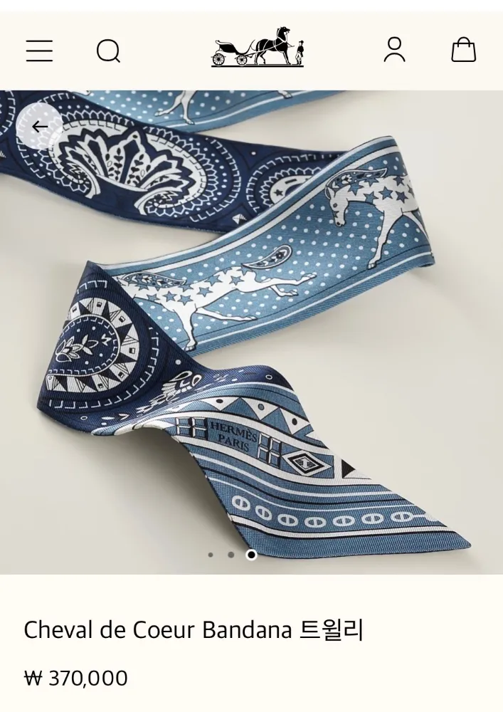 에르메스 Cheval de Coeur Bandana 반다나 트윌리 사진 2
