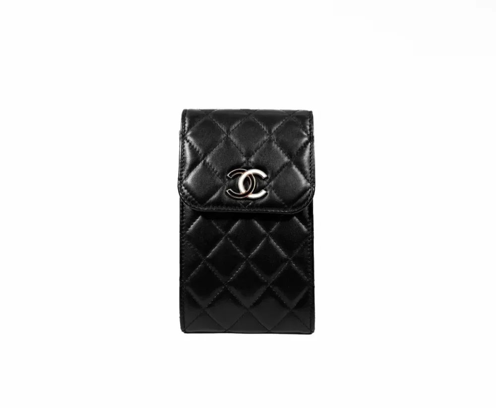 샤넬 CC로고 폰홀더 체인 WOC 미니 숄더 크로스백 블랙 사진 1