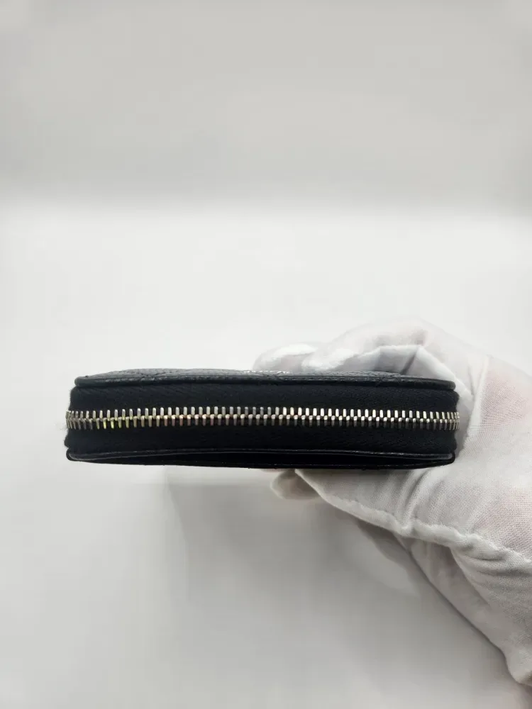 샤넬 클래식 카드지갑 지퍼돌이 블랙 은장 사진 4