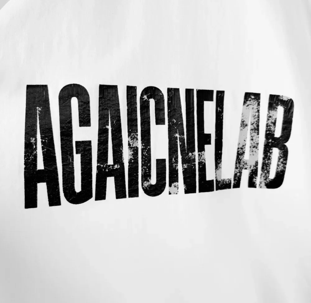 발렌시아가 AGAICNELAB 로고 라지핏 반팔 티셔츠 화이트 사진 5