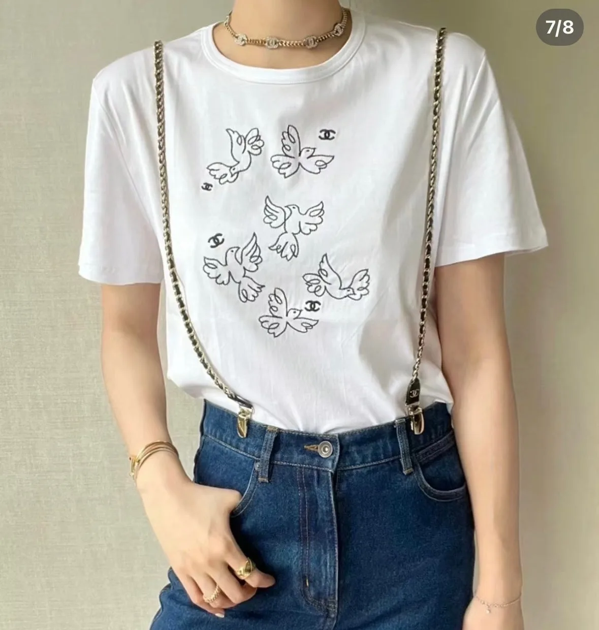 샤넬 CC로고 서스펜더 멜빵 사진 1