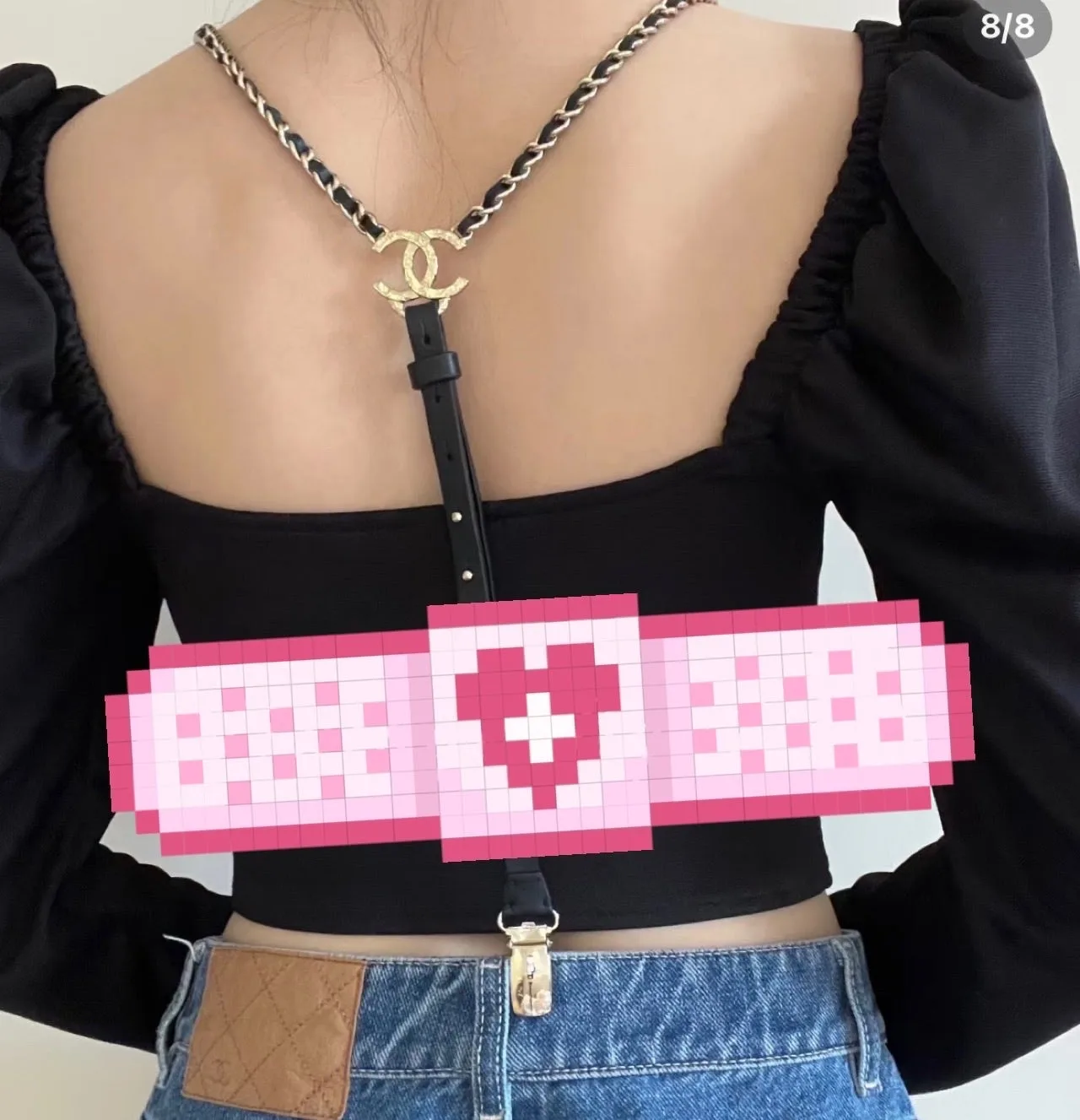 샤넬 CC로고 서스펜더 멜빵 사진 2