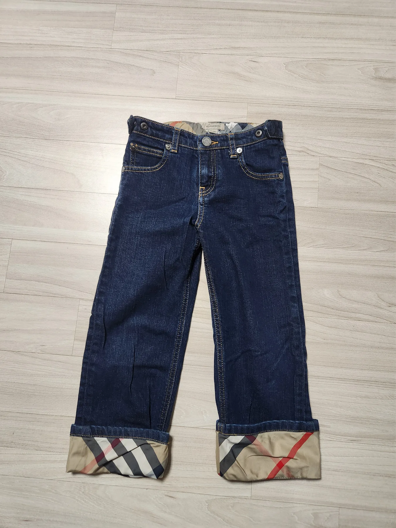 버버리 키즈 데님 팬츠 사진 1