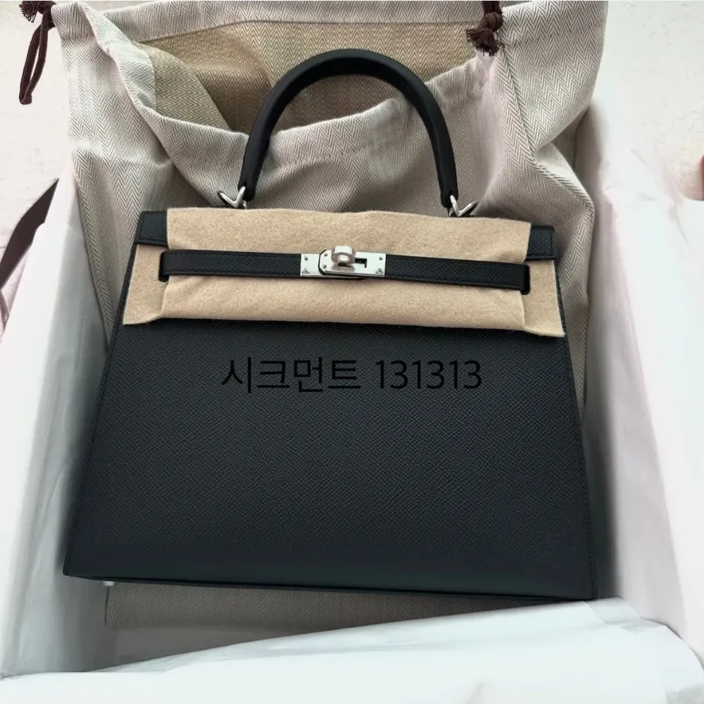 에르메스 켈리 25 앱송 블랙 은장 사진 1