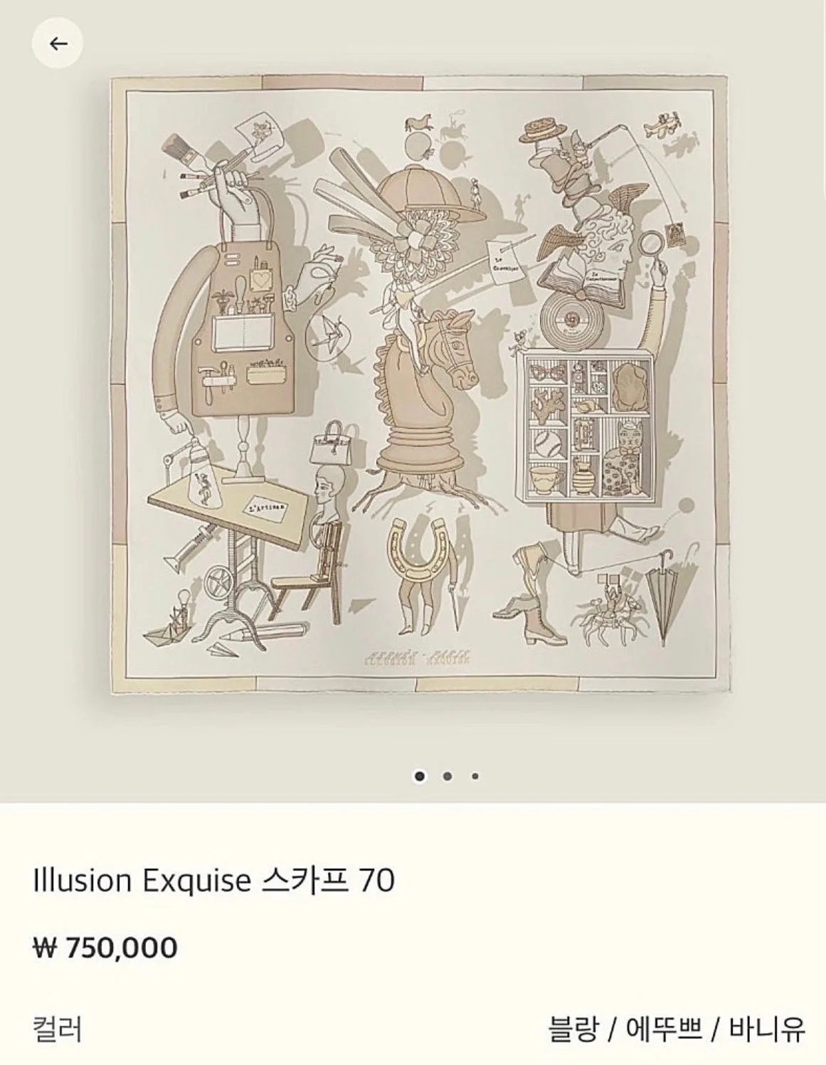에르메스 Illusion 70 스카프 사진 1