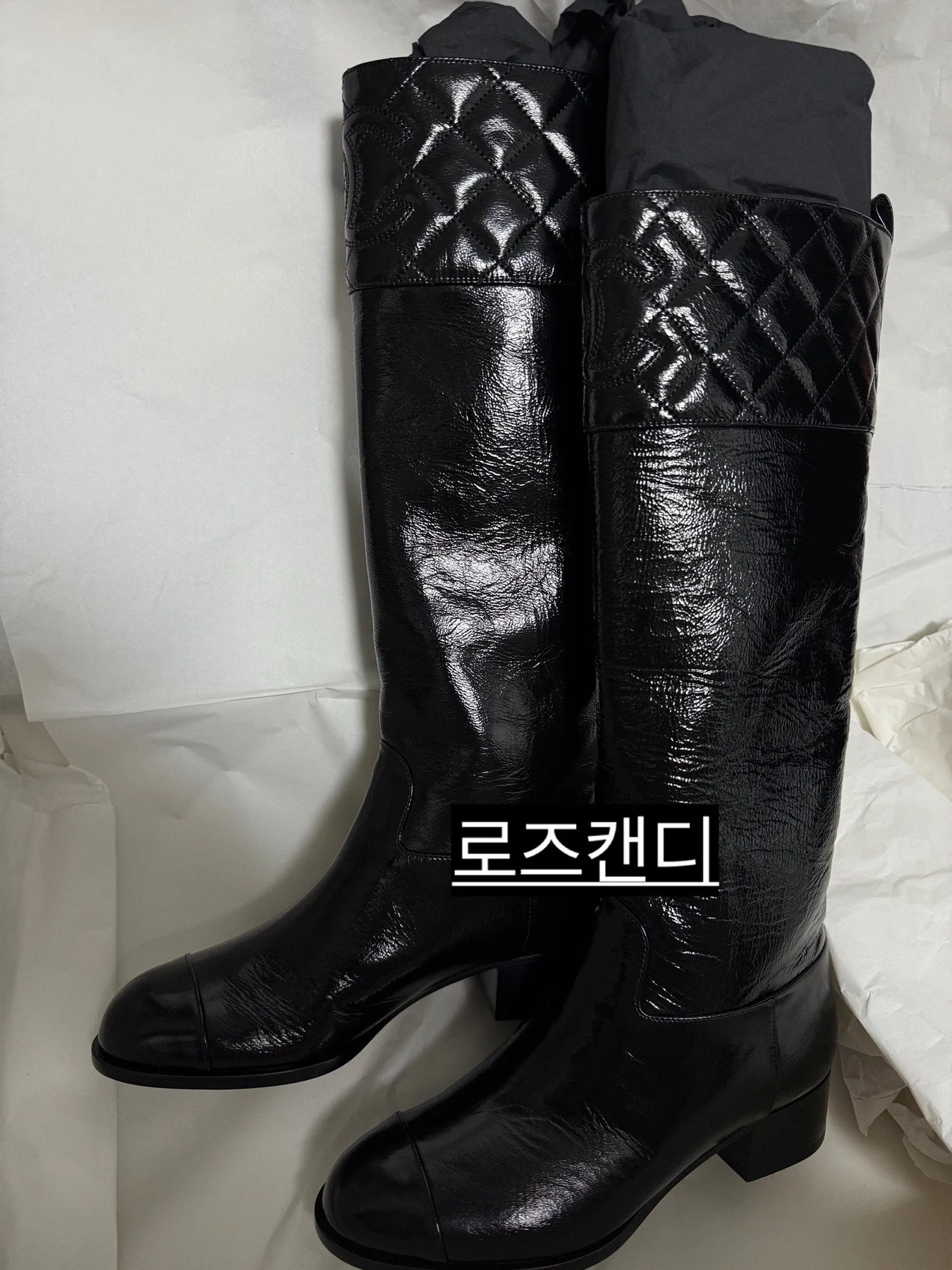 샤넬 롱부츠