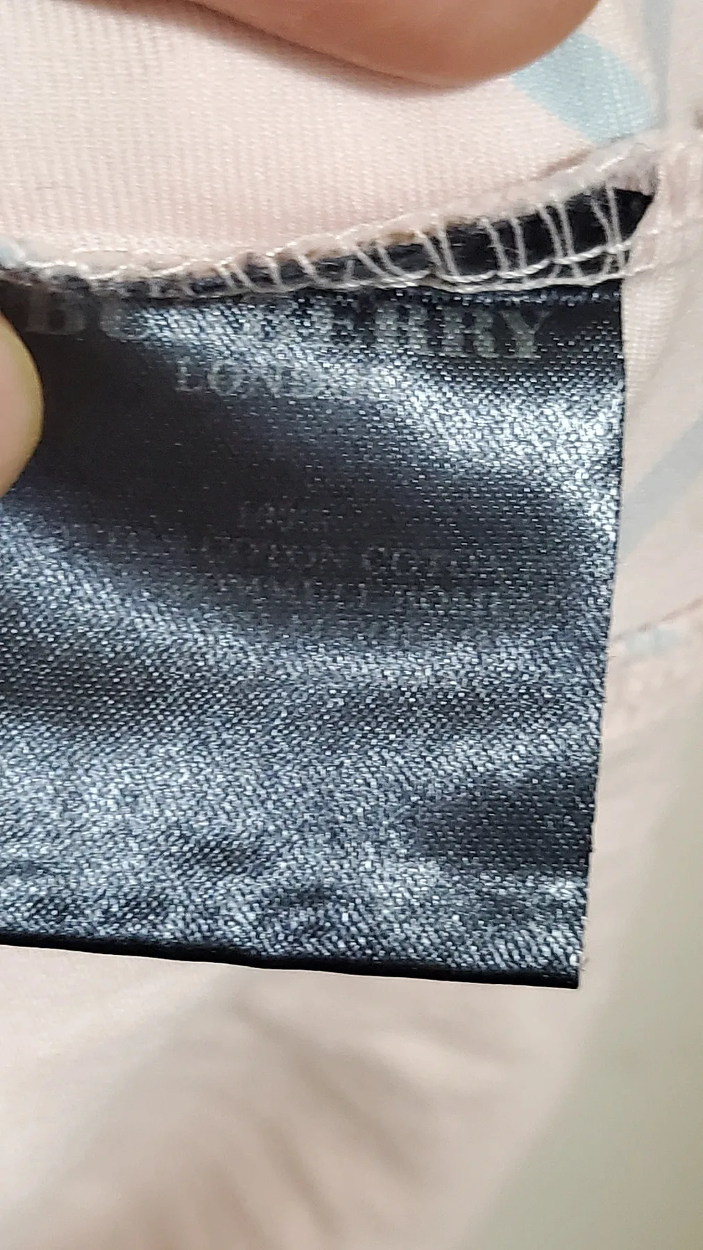 버버리 핑크 반팔 저지카라티 사진 3