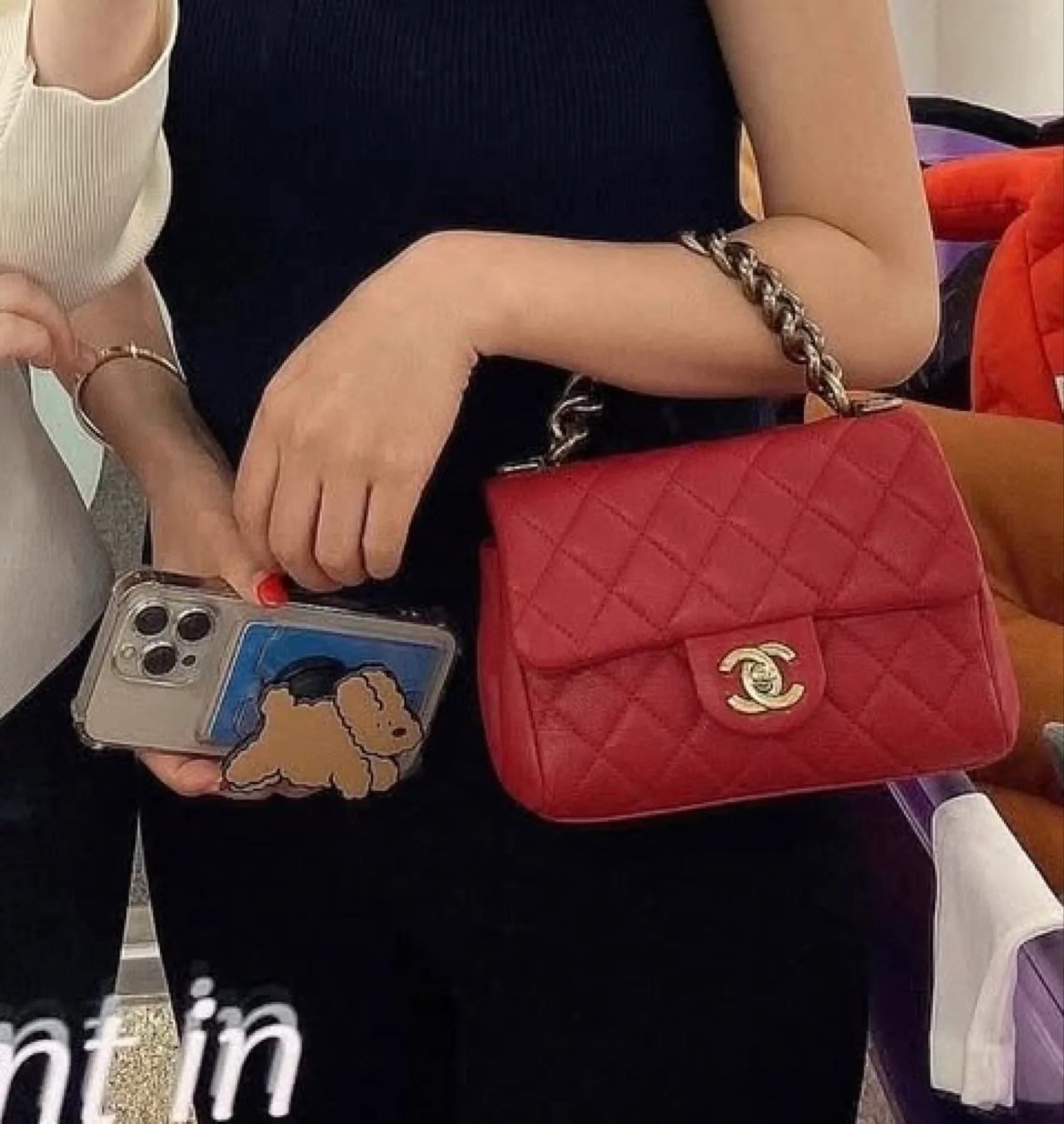 샤넬 트라페지우 스몰 레드 사진 7
