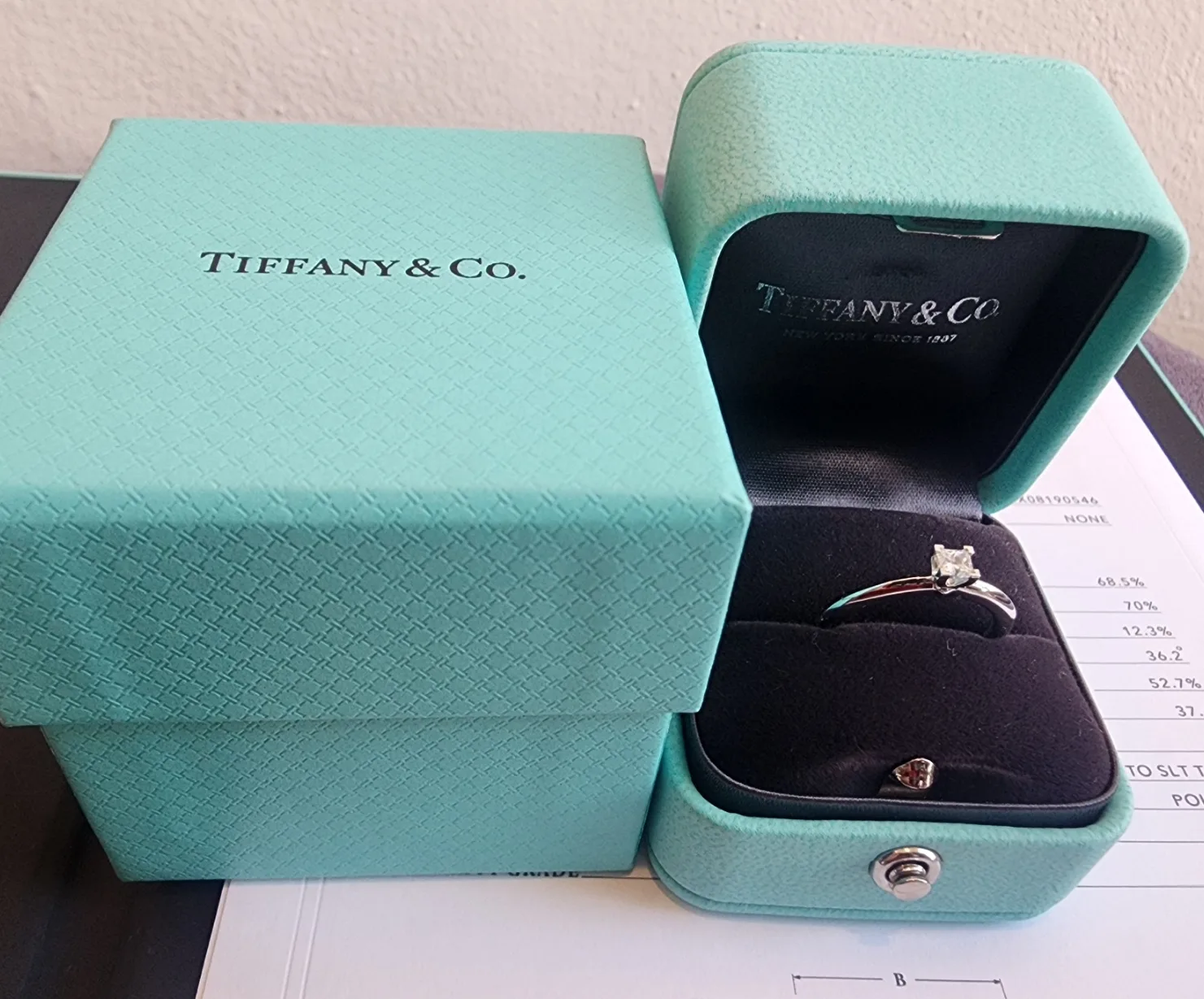 티파니앤코 (정품)티파니앤코 트루 다이아몬드 웨딩 링 0.19ct 11.5호 사진 1