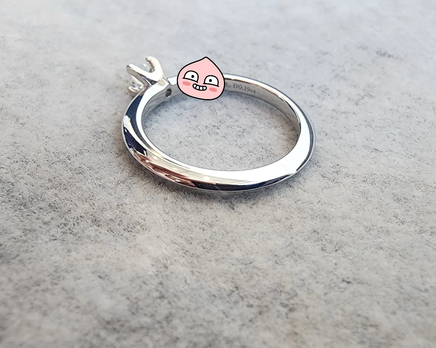 티파니앤코 (정품)티파니앤코 트루 다이아몬드 웨딩 링 0.19ct 11.5호 사진 8