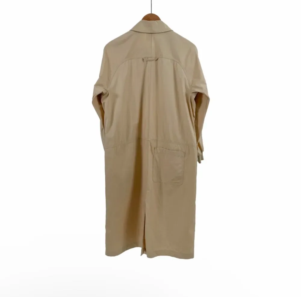 에르메스 25fw 여성 언발란스 레더 믹스 트렌치 코트 사진 3