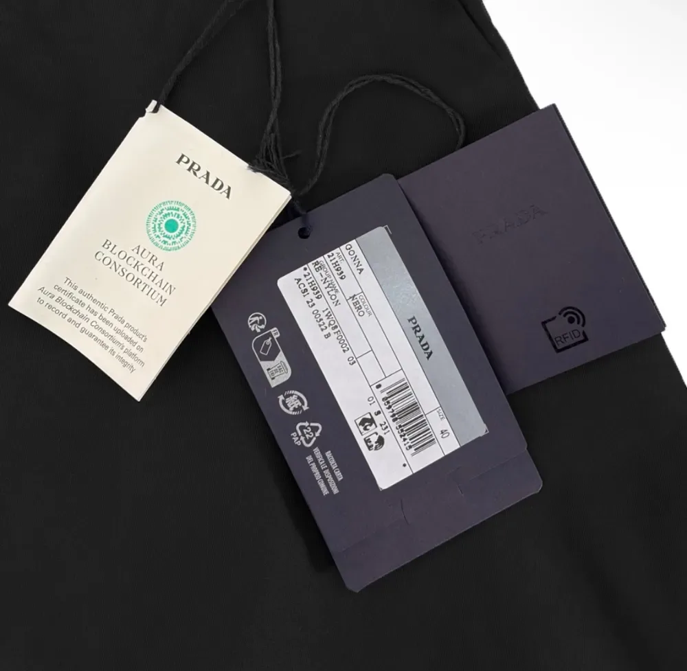 프라다 빅 삼각로고 리나일론 미니 스커트 사진 8