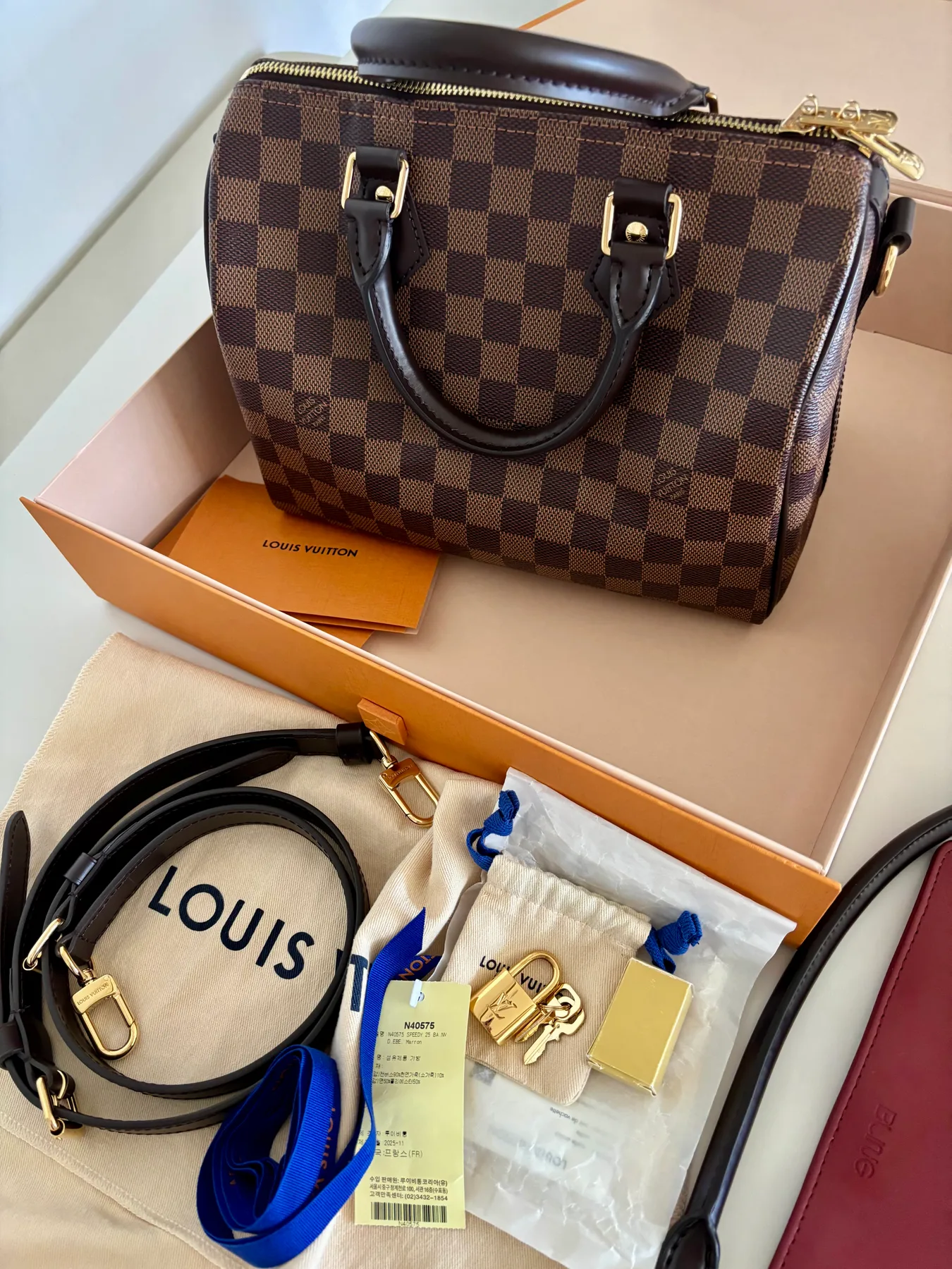루이비통 Louis Vuitton 스피디 반둘리에 25 다미에 진열급 사진 1