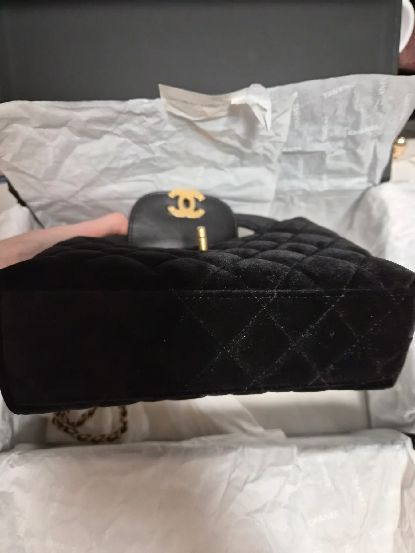 샤넬 켈리 블랙 벨벳 새상품*640만원 사진 3