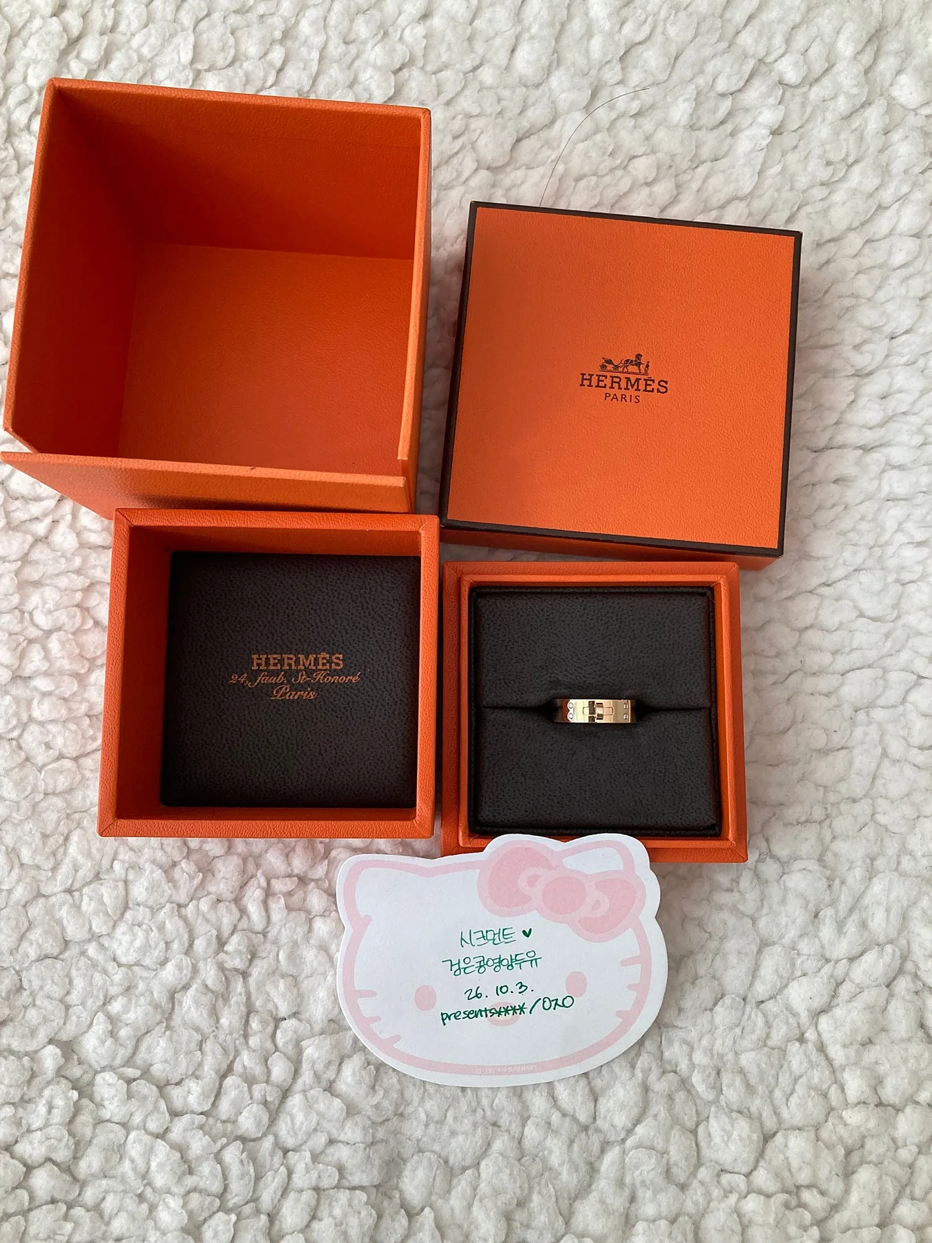 에르메스 켈리 반지 11호 18K 사진 3