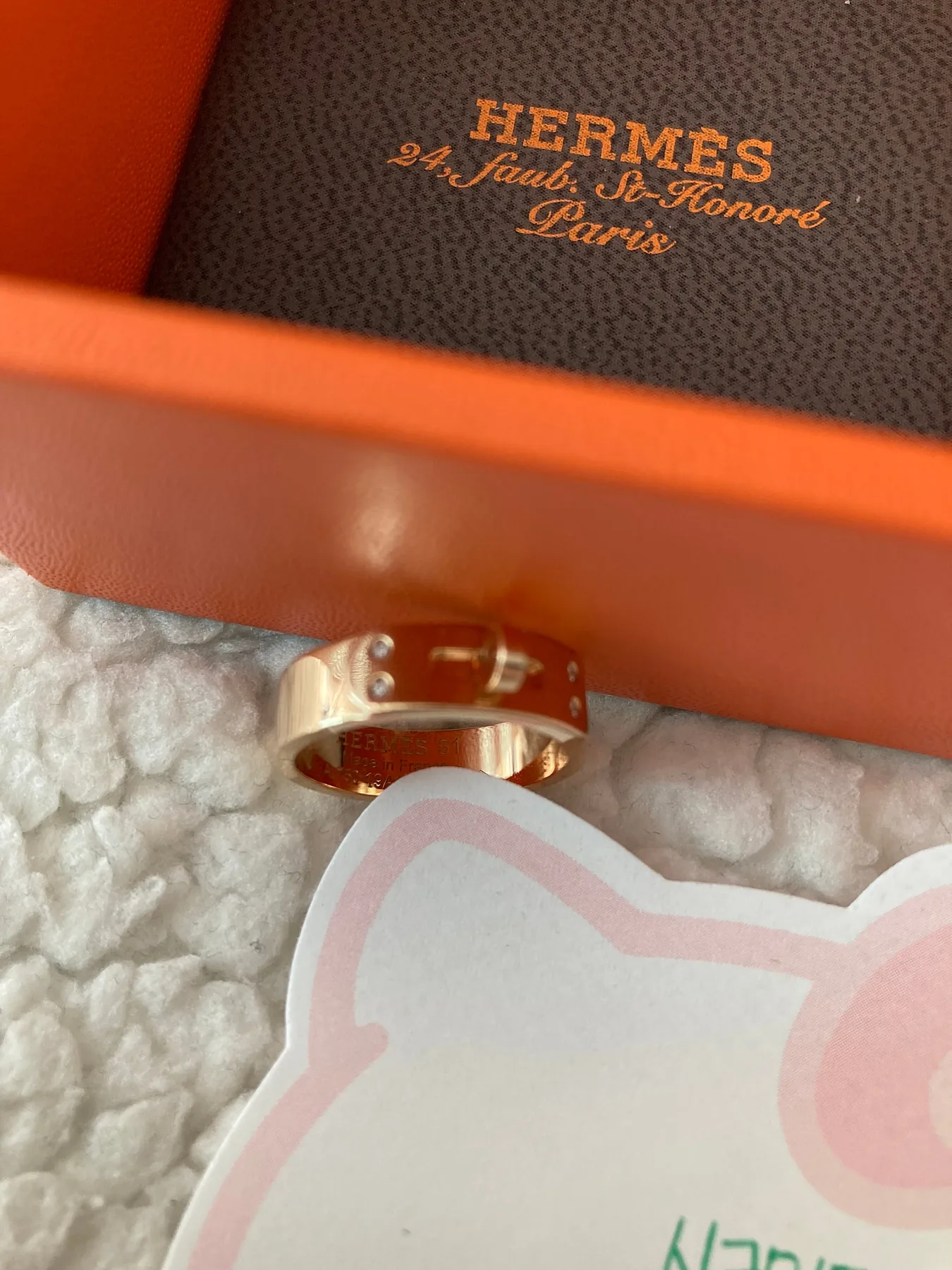 에르메스 켈리 반지 11호 18K 사진 5