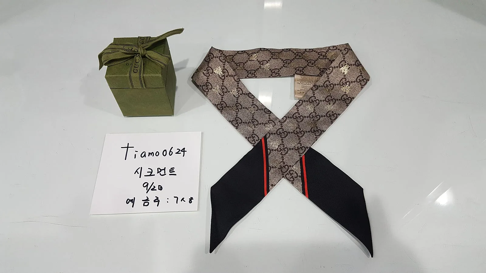 구찌 꿀벌 방도 스카프 사진 1