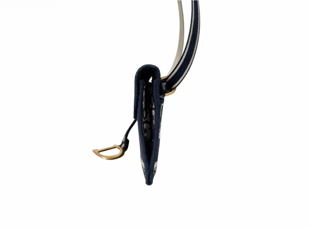 디올 새들 오블리크 자카드 자수 캔버스 슬림 파우치 크로스백 사진 3