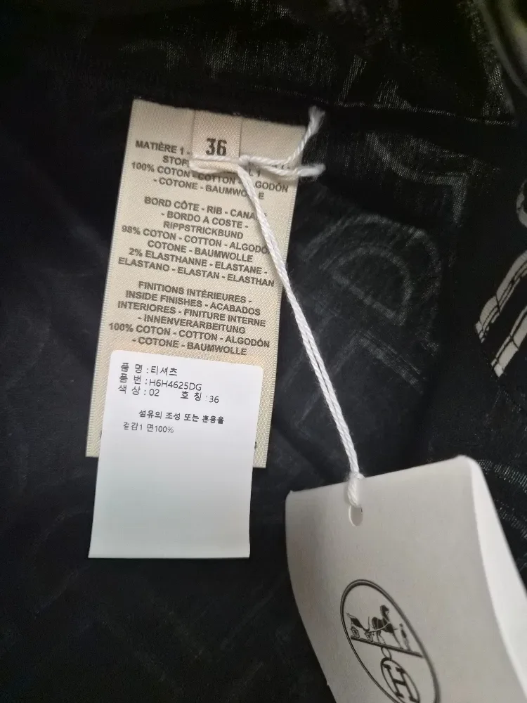 에르메스 샹달 티셔츠 블랙 36 사진 5