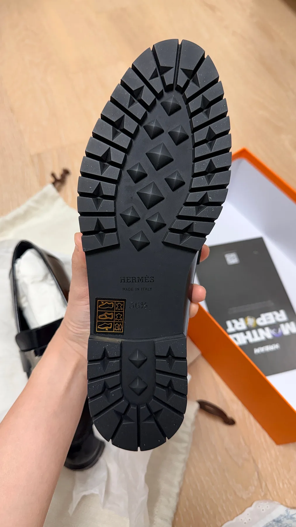 에르메스 포부르 로퍼 블랙 36.5 사진 7