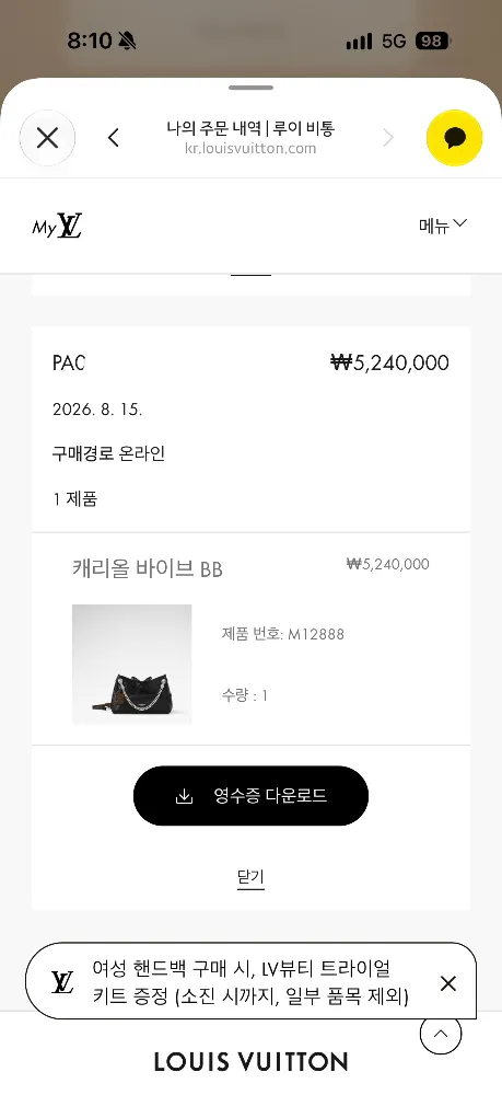 루이비통 캐리올 바이브 MM 사진 5