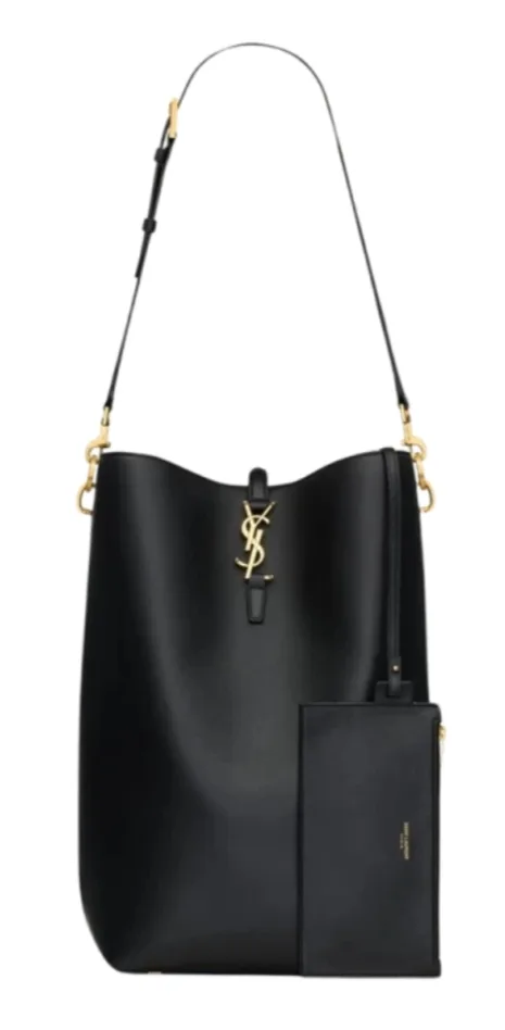 생로랑 [풀구성/미사용] 르 37 롱 그레인 레더 버킷백 블랙 SAINT LAURENT LE 37 사진 2