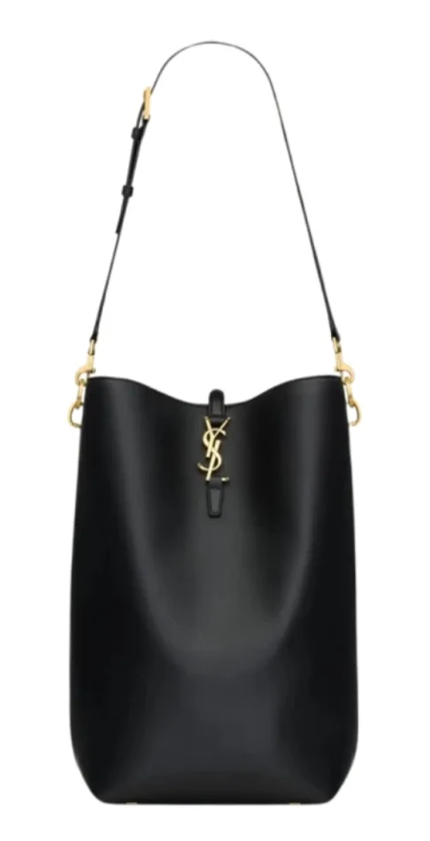 생로랑 [풀구성/미사용] 르 37 롱 그레인 레더 버킷백 블랙 SAINT LAURENT LE 37 사진 3