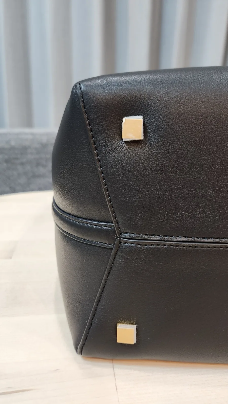 생로랑 [풀구성/미사용] 르 37 롱 그레인 레더 버킷백 블랙 SAINT LAURENT LE 37 사진 5