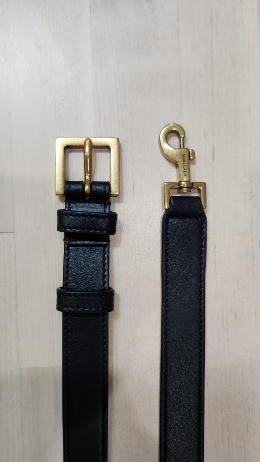 생로랑 [풀구성/미사용] 르 37 롱 그레인 레더 버킷백 블랙 SAINT LAURENT LE 37 사진 7