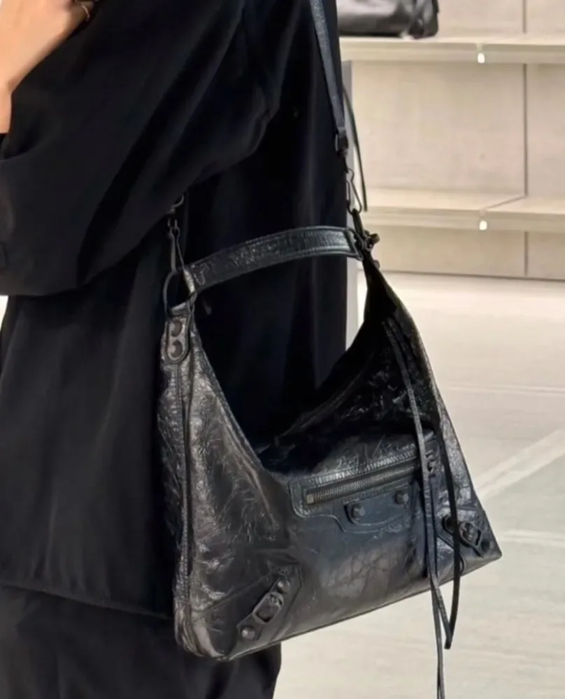 발렌시아가 르시티 호보 스몰 블랙 사진 4